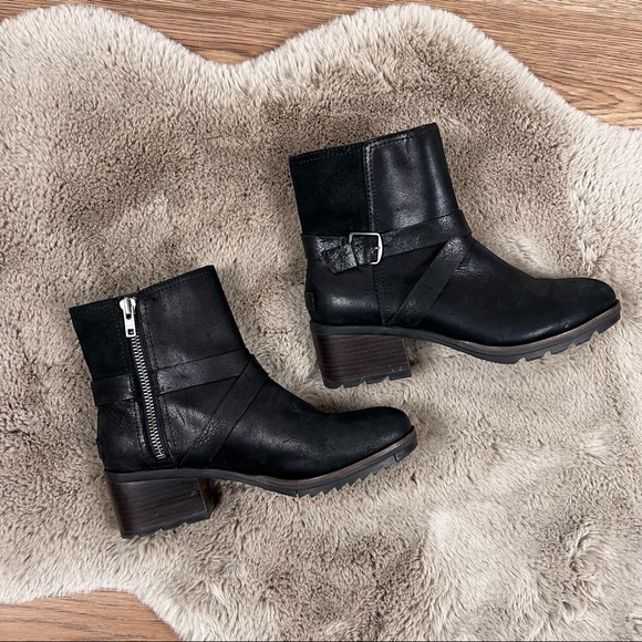 Sorel | Women's Cate Buckle Bootie Black US 8 EUR 39 - Picture 2 of 8